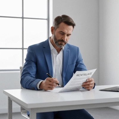 Person reviewing mortgage documents, symbolizing informed decision-making